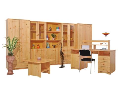 Balázs 4 fiókos üveges szekrény, Kategória:Fenyő szekrények, Szélesség:74cm Hosszúság:40cm Magasság:186cm