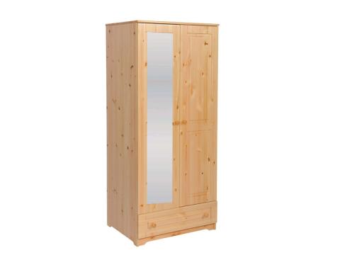 Balázs akasztós 1 fiókos 1 tükrös szekrény, Kategória:Fenyő szekrények, Szélesség:81cm Hosszúság:60cm Magasság:186cm