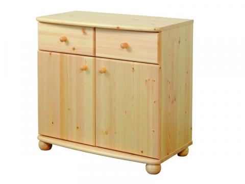 Claudia 2 kis fiók, 2 ajtós komód Claudia 2 kis fiók, 2 ajtós komód, Kategória:Fenyő komódok és éjjeliszekrények, Szélesség:80cm Hosszúság:45cm Magasság:77cm