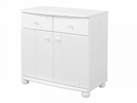 Claudia 2 kis fiók, 2 ajtós komód Claudia 2 kis fiók, 2 ajtós komód, Kategória:Fenyő komódok és éjjeliszekrények, Szélesség:80cm Hosszúság:45cm Magasság:77cm