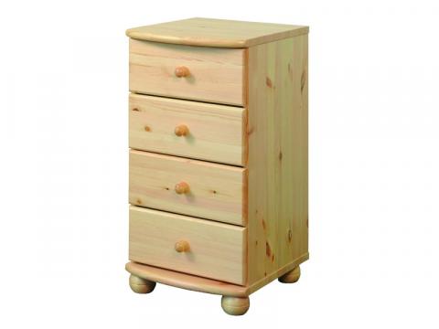 Claudia 4 fiókos, keskeny komód Claudia 4 fiókos, keskeny komód, Kategória:Fenyő komódok és éjjeliszekrények, Szélesség:40cm Hosszúság:45cm Magasság:77cm
