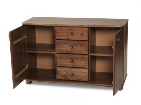 Claudia 4 kis fiókos, 2 ajtós komód Claudia 4 kis fiókos, 2 ajtós komód, Kategória:Fenyő komódok és éjjeliszekrények, Szélesség:45cm Hosszúság:120cm Magasság:77cm