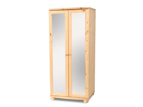 Claudia akasztós + polcos tükrös nagyszekrény, Kategória:Fenyő szekrények, Szélesség:80cm Hosszúság:62cm Magasság:180cm