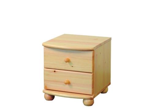 Claudia éjjeliszekrény 2 fiókos, Kategória:Fenyő komódok és éjjeliszekrények, Szélesség:44cm Hosszúság:40cm Magasság:45cm