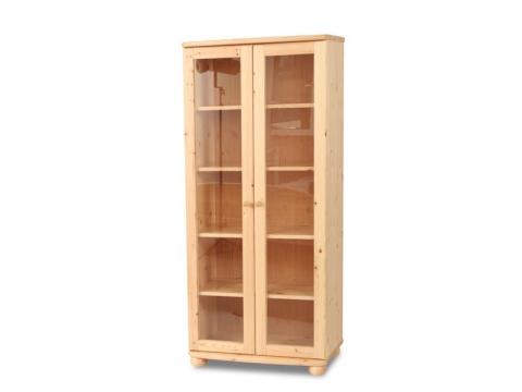 Claudia nagyvitrines szekrény, Kategória:Fenyő szekrények, Szélesség:80cm Hosszúság:45cm Magasság:180cm