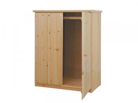 Csanád 2 ajtó akasztós magas széles natúr fenyő komód, Kategória:Fenyő komódok és éjjeliszekrények, Szélesség:102cm Hosszúság:49cm Magasság:128cm
