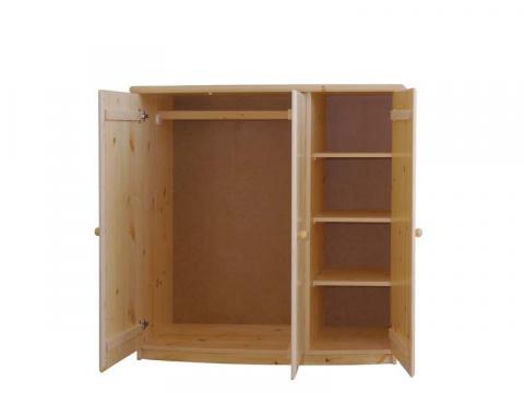 Csanád 3 ajtó íves magas válaszfalas natúr fenyő komód Csanád 3 ajtó íves magas válaszfalas natúr fenyő komód, Kategória:Fenyő komódok és éjjeliszekrények, Szélesség:129cm Hosszúság:56cm Magasság:128cm