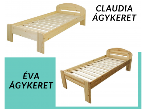 Éva ágykeret, Kategória:Fenyő ágyak, Szélesség:90cm Hosszúság:200cm Magasság:76cm