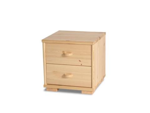 Vanessa éjjeliszekrány 2 fiókos, Kategória:Fenyő komódok és éjjeliszekrények, Szélesség:42cm Hosszúság:41cm Magasság:41cm