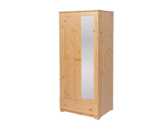 Balázs akasztós 1 fiókos 1 tükrös szekrény, Kategória:Fenyő szekrények, Szélesség:81cm Hosszúság:60cm Magasság:186cm