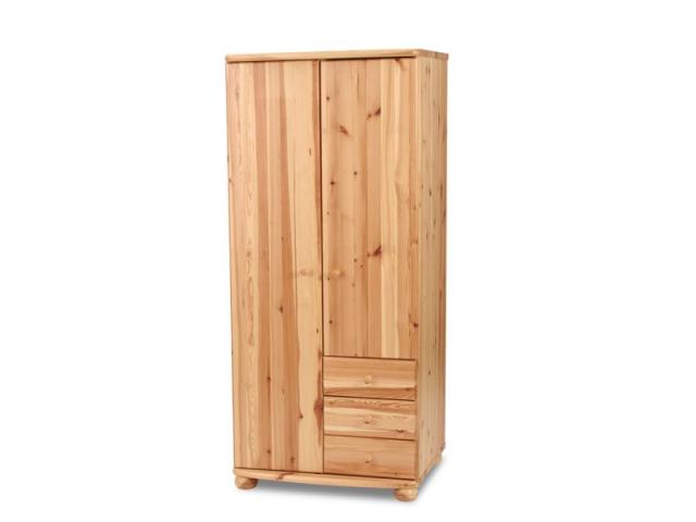 Claudia 2 ajtós, 3 fiókos nagyszekrény Claudia 2 ajtós, 3 fiókos nagyszekrény, Kategória:Fenyő szekrények, Szélesség:80cm Hosszúság:62cm Magasság:180cm