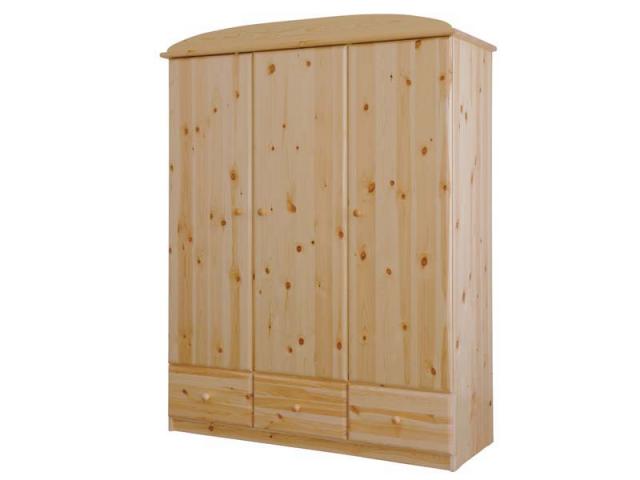 Csanád 3ajtós + 3fiókos szekrény, Kategória:Fenyő szekrények, Szélesség:151cm Hosszúság:56cm Magasság:194cm